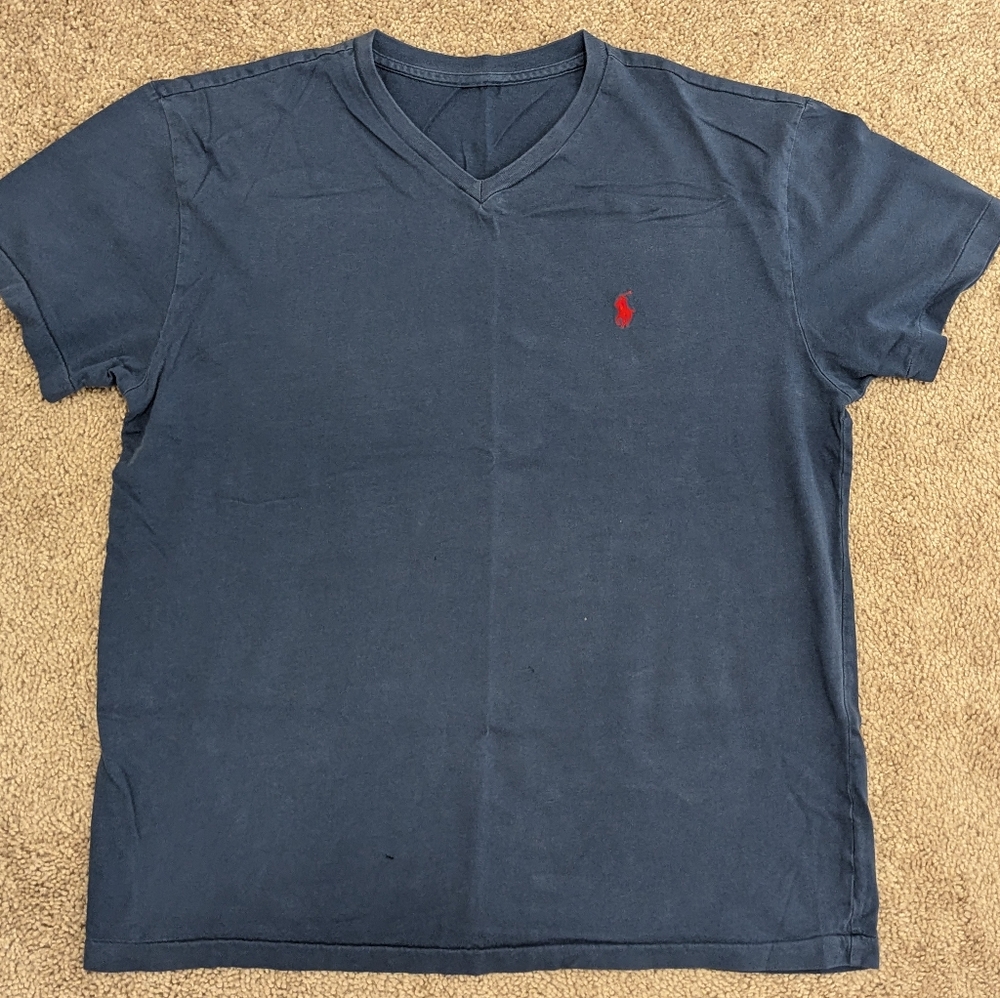 Polo v neck tee shirt Medium